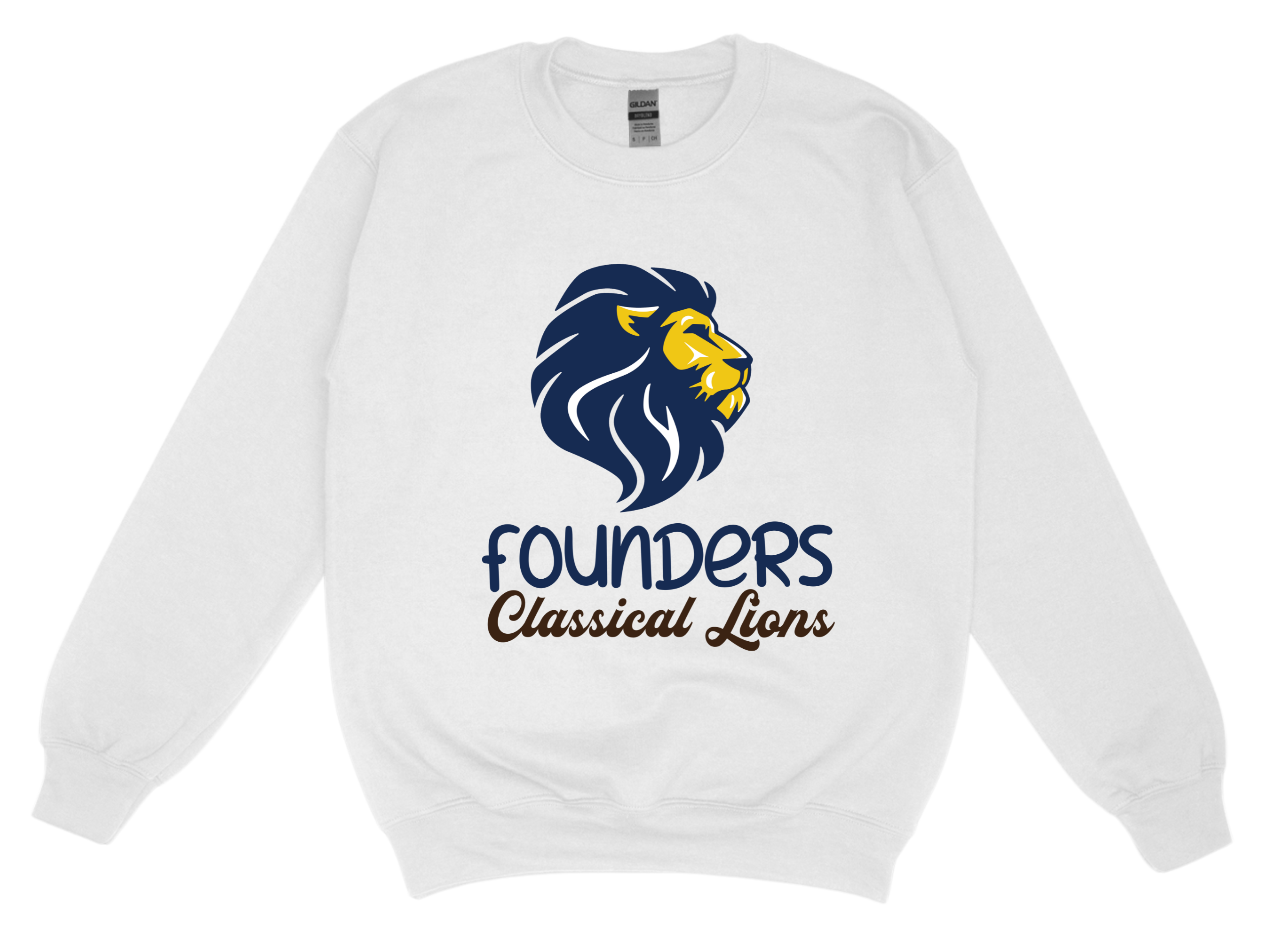 Founders Classical Lions- White Sweatshirt  Main Image